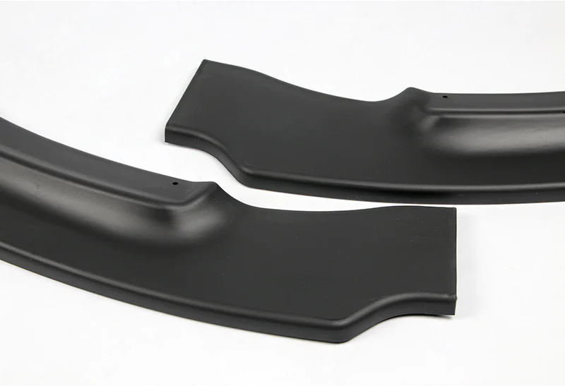 2006-2008 Honda Civic 4DR JDM CS-Style Unpainted Matte Black 3-Piece Front Bumper Body Spoiler Splitter Lip Kit with LED Grill Emblem - Image 7