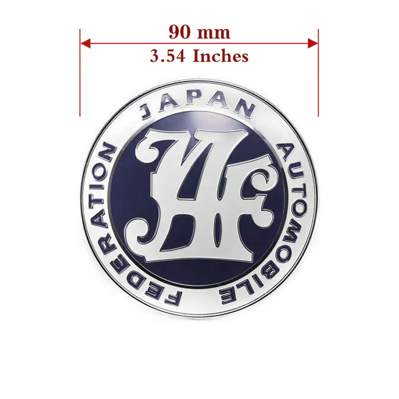 3 pcs Set JAF Japan Automobile Federation 40 Year Member JDM Logo Emblem Badge + 2 Alternative Decal Stickers For Toyota Front Grille - Image 4
