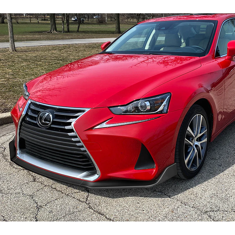 For 2017-2020 Lexus IS-Series AR-Style JDM Matte Black Front Bumper Body Splitter Spoiler Lip 3PCS - Image 5