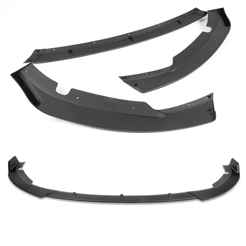 For 2015-2017 Hyundai Sonata STP-Style Matte Black Front Bumper Body Splitter Spoiler Lip 3PCS - Image 3