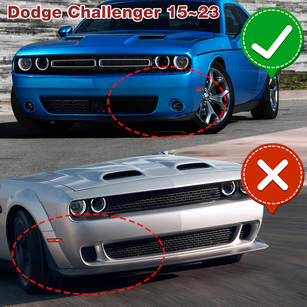 For 2015-2023 Dodge Challenger SXT Painted White Front Bumper Body Splitter Spoiler Lip 3PCS - Image 6