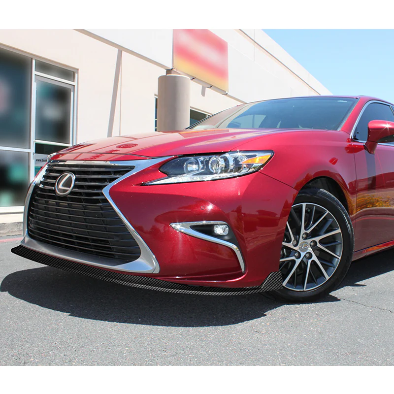 For 2016-2018 Lexus ES300H ES350 Carbon Look Front Bumper Body Splitter Spoiler Lip 3PCS - Image 5