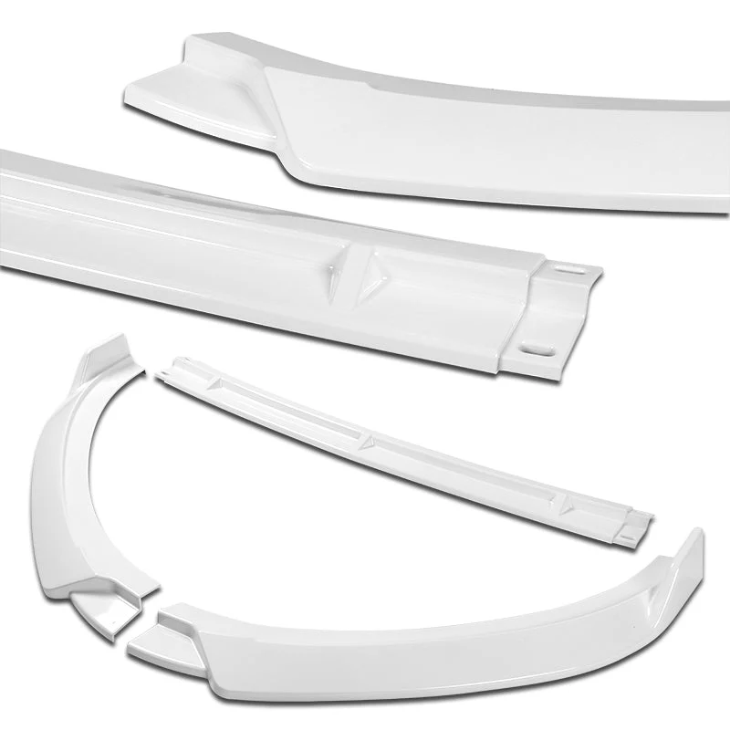 For 2017-2022 Hyundai IONIQ STP-Style Painted White 3-Piece Front Bumper Body Spoiler Splitter Lip Kit with Windshield Banner Combo - Image 8