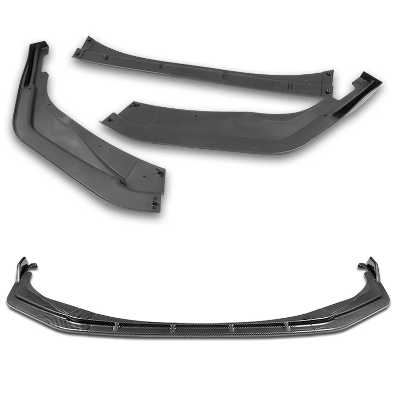 For 2020-2025 Toyota Corolla XSE SE Carbon Look Front Bumper Body Splitter Spoiler Lip 3PCS - Image 3