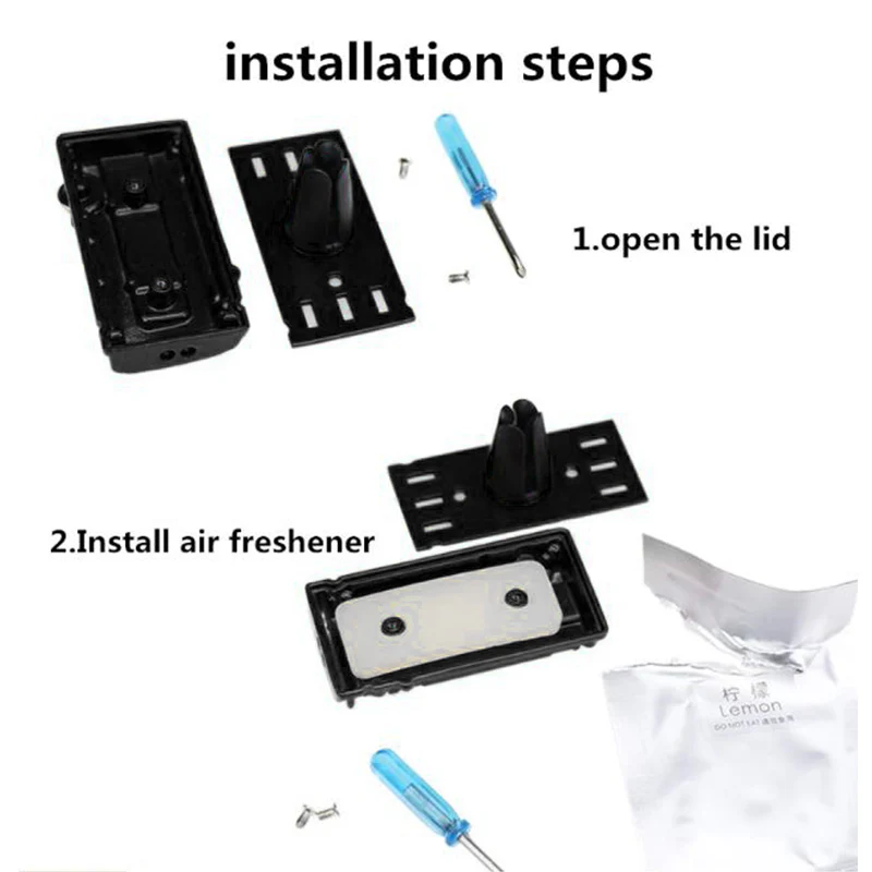 Honda Stainless Steel VTEC Valve Cover Black Car Vent Clip Air Freshener Kit - Ocean Scent - Image 3