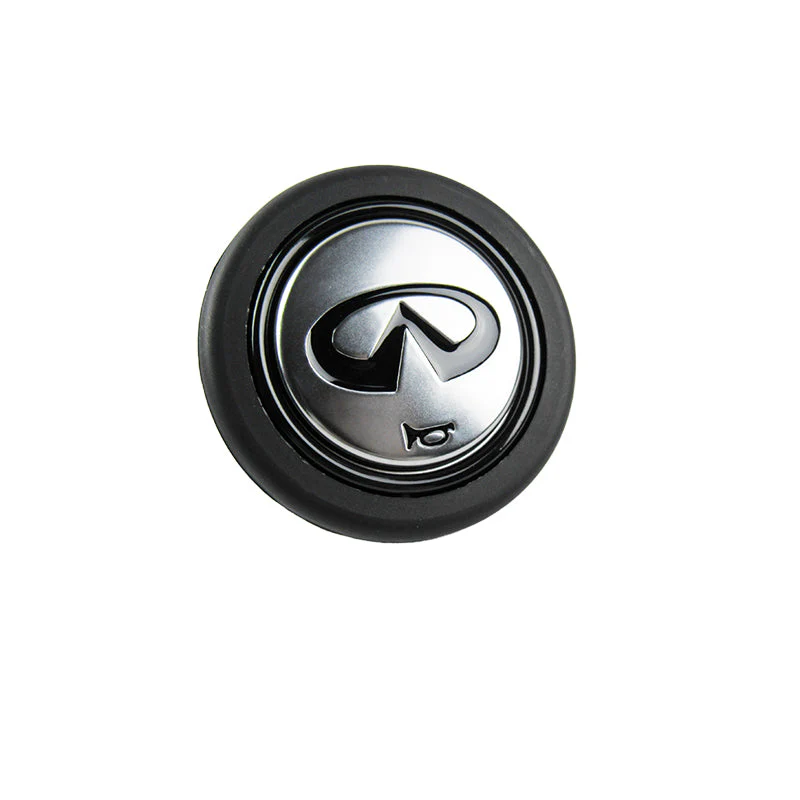 INFINITI Set 15" Carbon Fiber Style Quality Leather Car Steering Wheel Cover with Logo Horn Button - Image 6