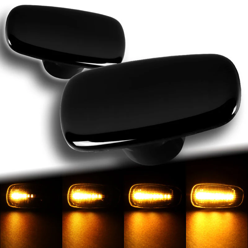 Scion Set For 2004 - 2006 Scion xB Smoke Lens Sequential LED Signal Side Marker Lights with License Plate Frame - Image 9
