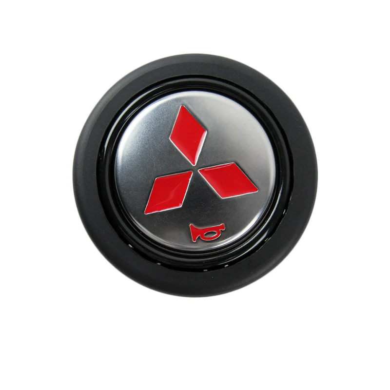 MITSUBISHI RALLIART Set Carbon Fiber Style Quality Leather Car Steering Wheel Cover with Badge Red Logo Horn Button - Image 7