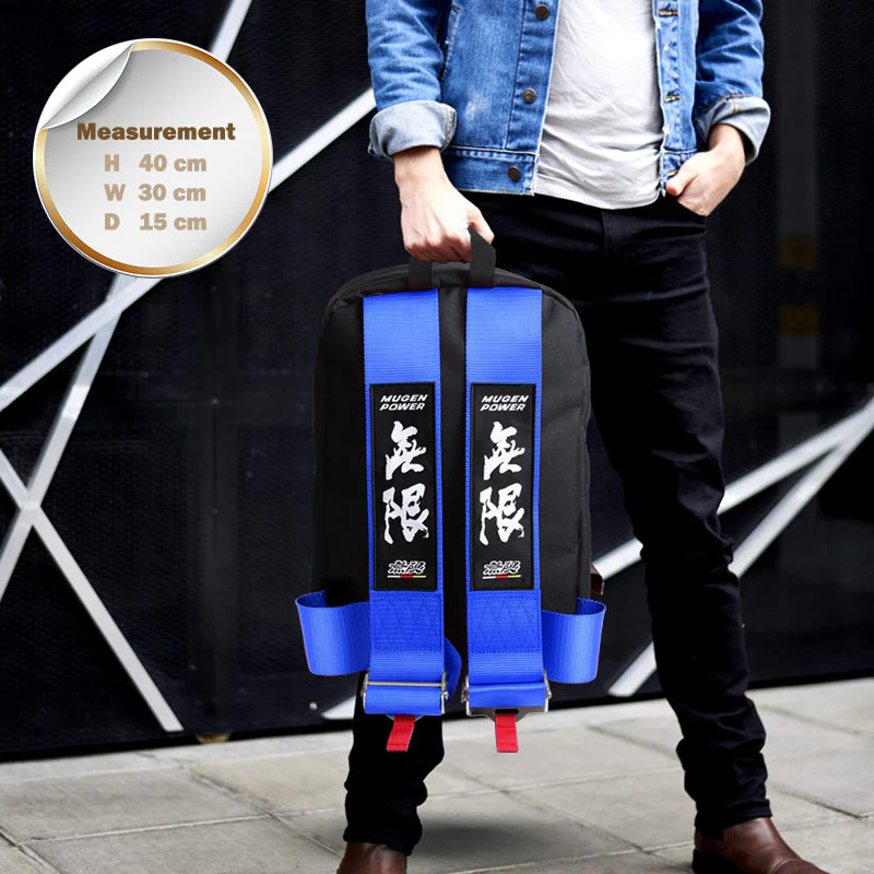 Mugen Set Bride Gradation Cloth Backpack with Blue Harness Adjustable Shoulder Straps with Keyring Keychain Tag - Image 4