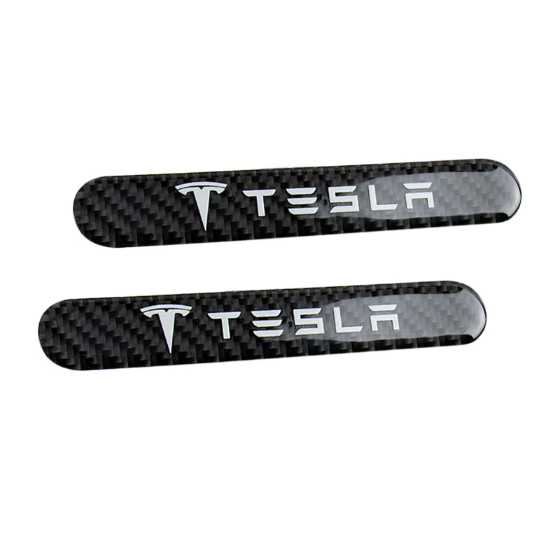 TESLA Set LOGO Emblems with Silver Tire Wheel Valves Air Caps Keychain - US SELLER - Image 8