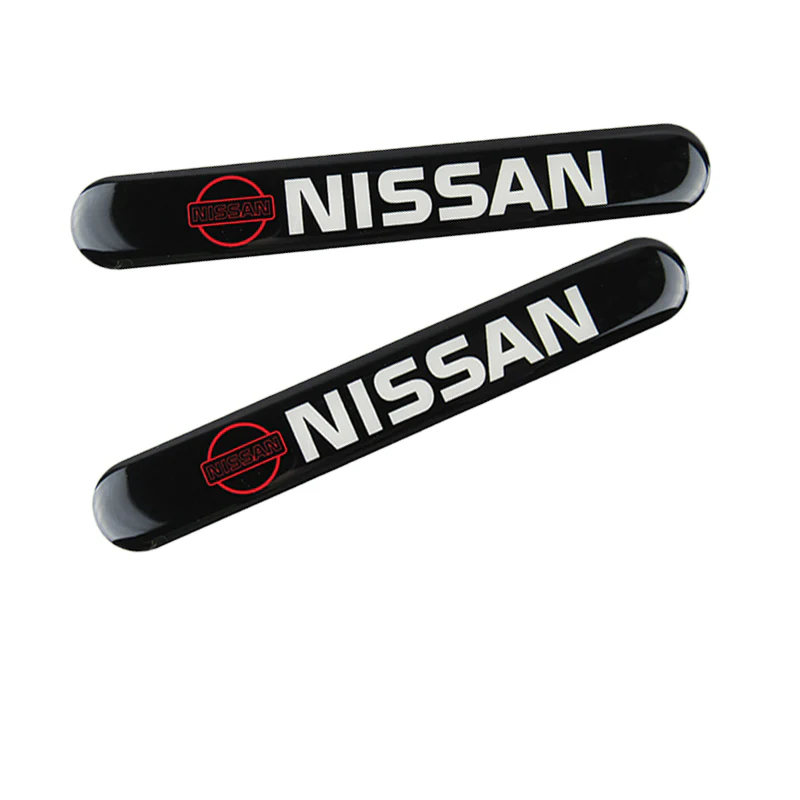 NISSAN Set LOGO Emblems with Silver Tire Valves Wheel Air Caps Keychain - US SELLER - Image 3