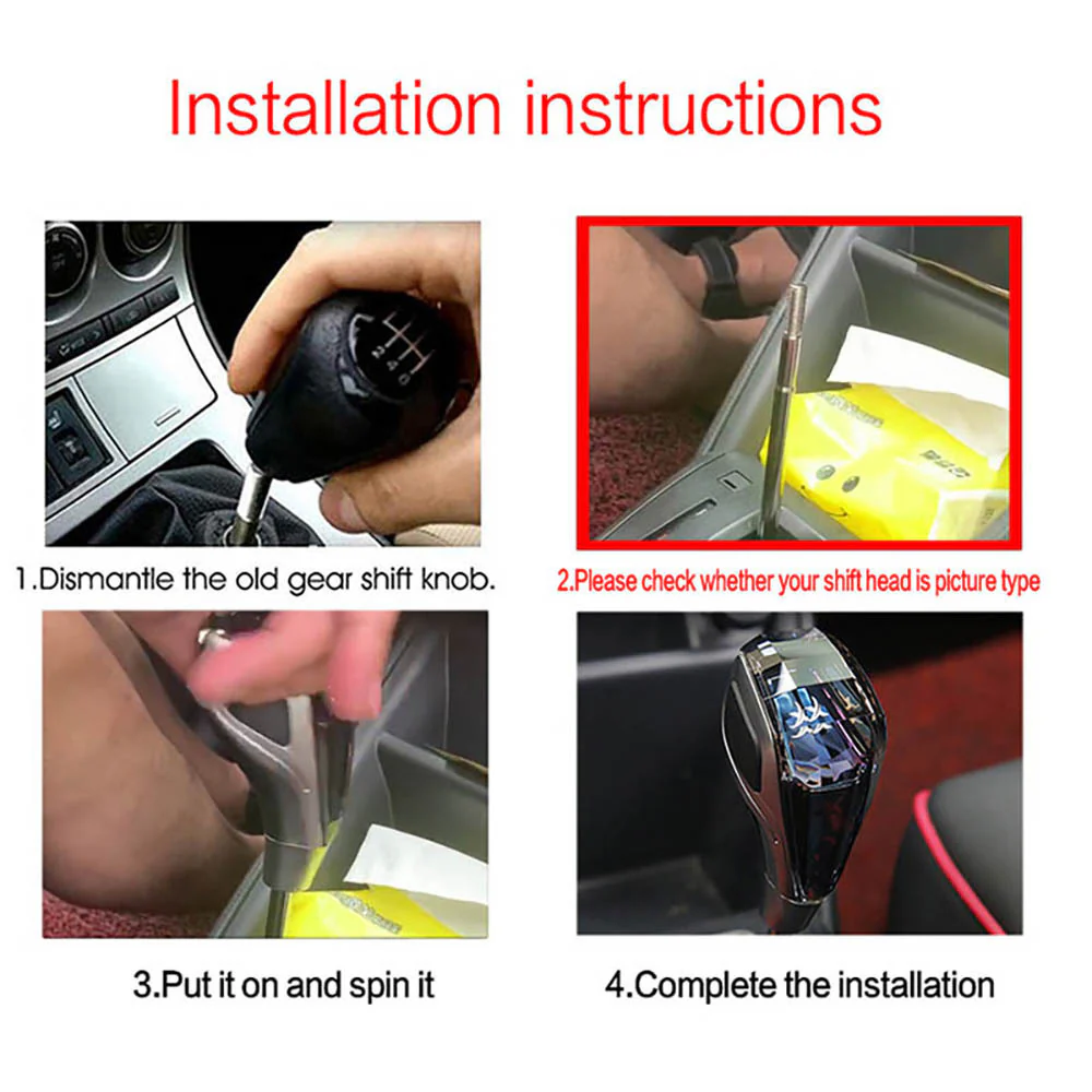 Crystal Handle Touch Motion Activated LED Car Gear Shift Knob Shifter for LEXUS - Image 6