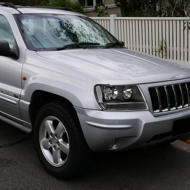 For 1999 - 2004 Jeep Grand Cherokee Headlights -Black Housing / Clear Lens / Clear Reflectors - Image 5