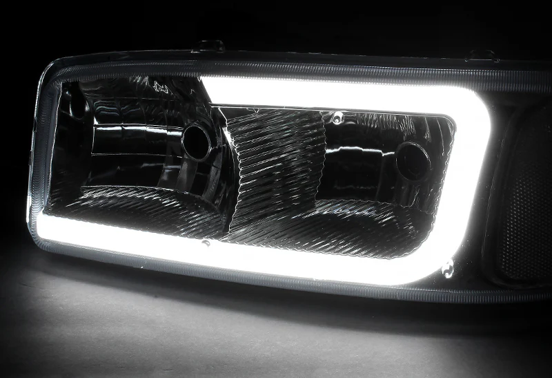 For 2001 - 2006 GMC Yukon 1500 Denali G2 LED DRL Conversion Headlights -Clear Housing Clear Lens (4-Piece Set) - Image 4