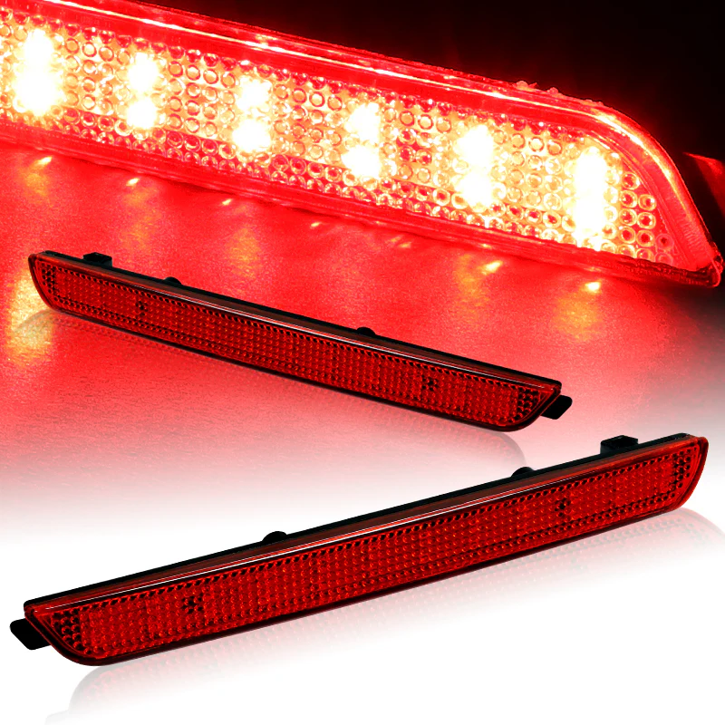 For 2004 – 2009 Mazda 3 / MazdaSpeed 3 LED Rear Bumper Stop Brake Light Kit -Red Lens