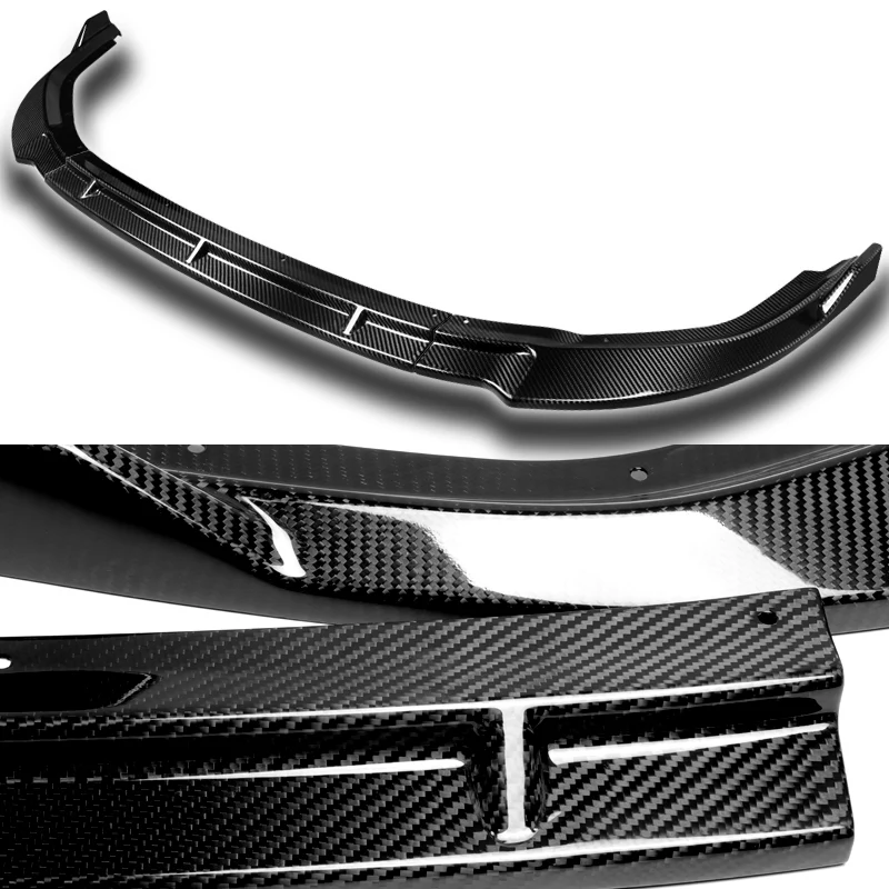 For 2006-2008 Honda Civic Coupe 3-PCS Carbon Fiber Front Bumper Splitter Spoiler Lip - Image 3