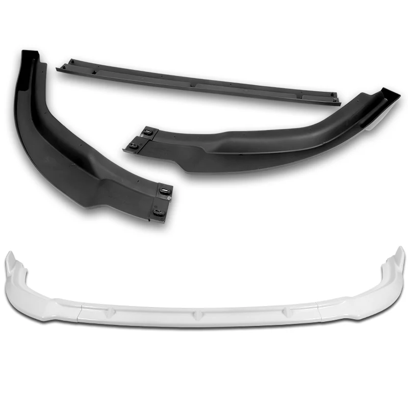 For 2006-2008 Honda Civic Coupe CS-Style 3-PCS Painted White Front Bumper Spoiler Lip - Image 3