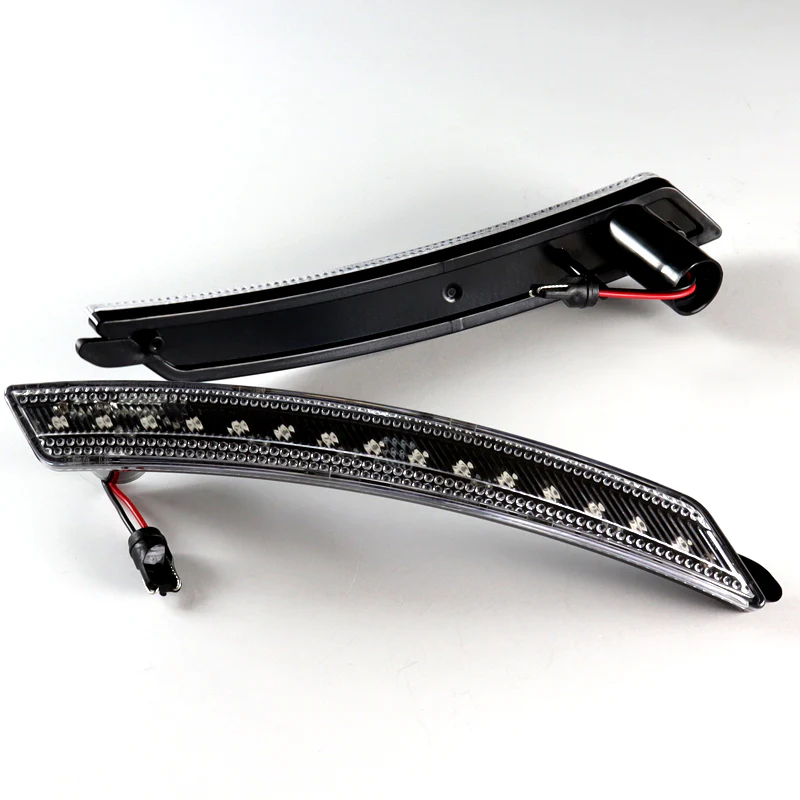 For 2007–2015 Mini Cooper Red LED Turn Signal Fender Side Marker Lights -Smoked Lens - Image 3