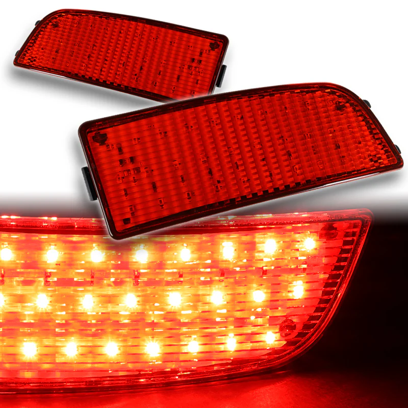 For 2007–2018 Mercedes-Benz Sprinter W906 LED Rear Bumper Stop Brake Light Kit -Red Lens