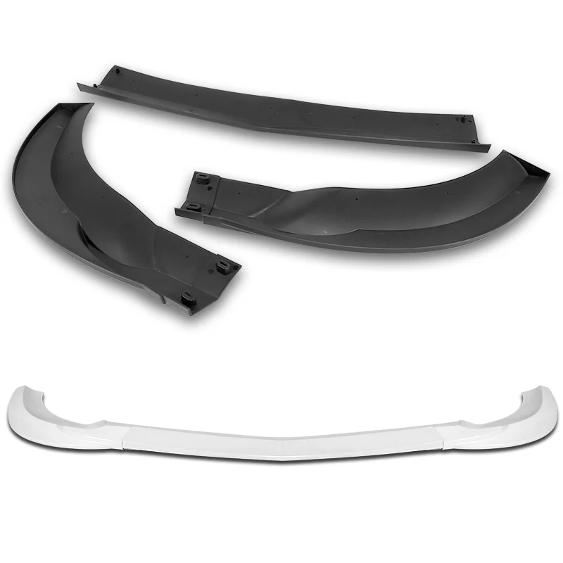 For 2008-2011 Mercedes C-Class Sport W204 Painted White Front Bumper Splitter Spoiler Lip 3PCS - Image 4