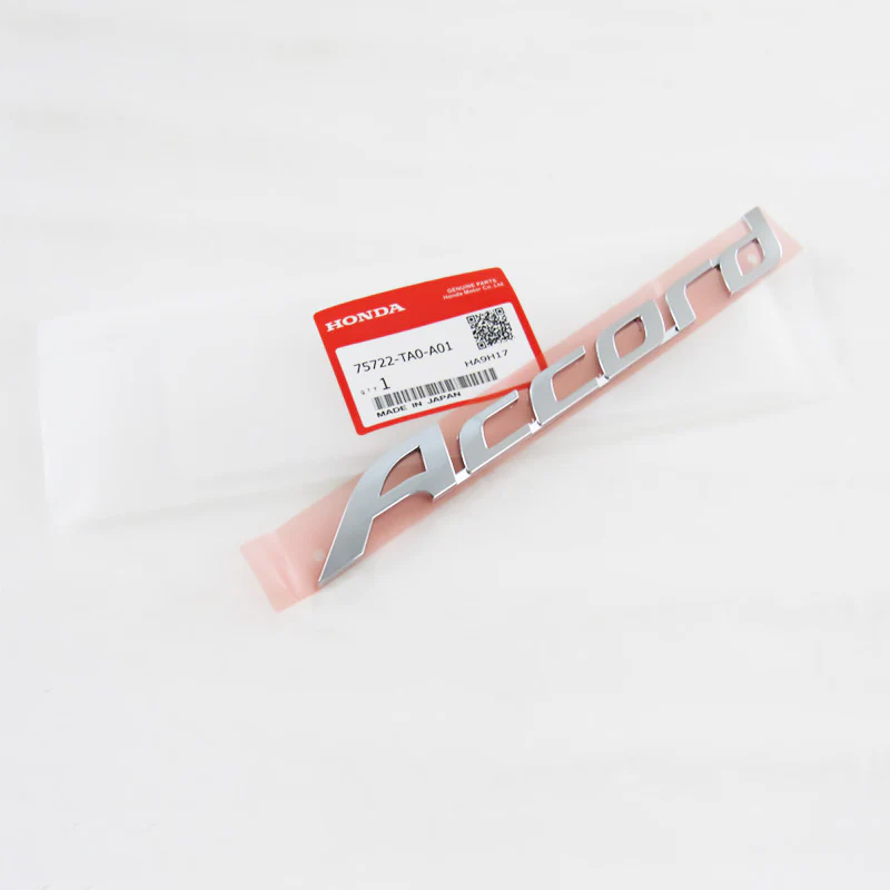 For 2008-2012 HONDA ACCORD SEDAN Set JDM Red/Black H Rear Emblem Badge with ACCORD Rear Chrome Emblem - Image 2