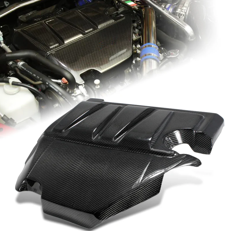 For 2008 - 2015 Mitsubishi Lancer Evolution X Light Weight Engine Cover - Real Carbon Fiber