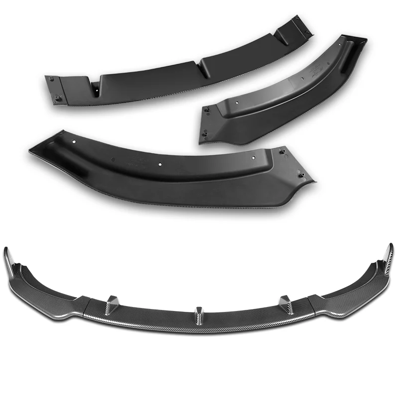 For 2009-2013 Mazda Miata MX-5 GV-Style Carbon Look Front Bumper Splitter Spoiler Lip 3PCS - Image 3