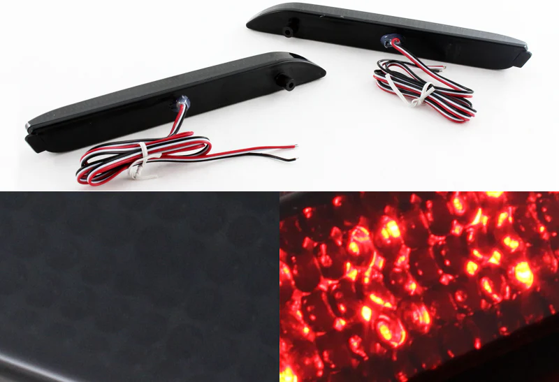 For 2009 – 2018 Toyota Matrix Venza Avalon Sienna LED Rear Bumper Stop Brake Light Kit -Smoke Lens - Image 3