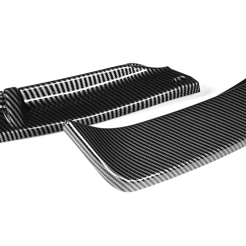 For 2010-2013 Kia Forte STP-Style Carbon Look Front Bumper Splitter Spoiler Lip 3-PCS - Image 2