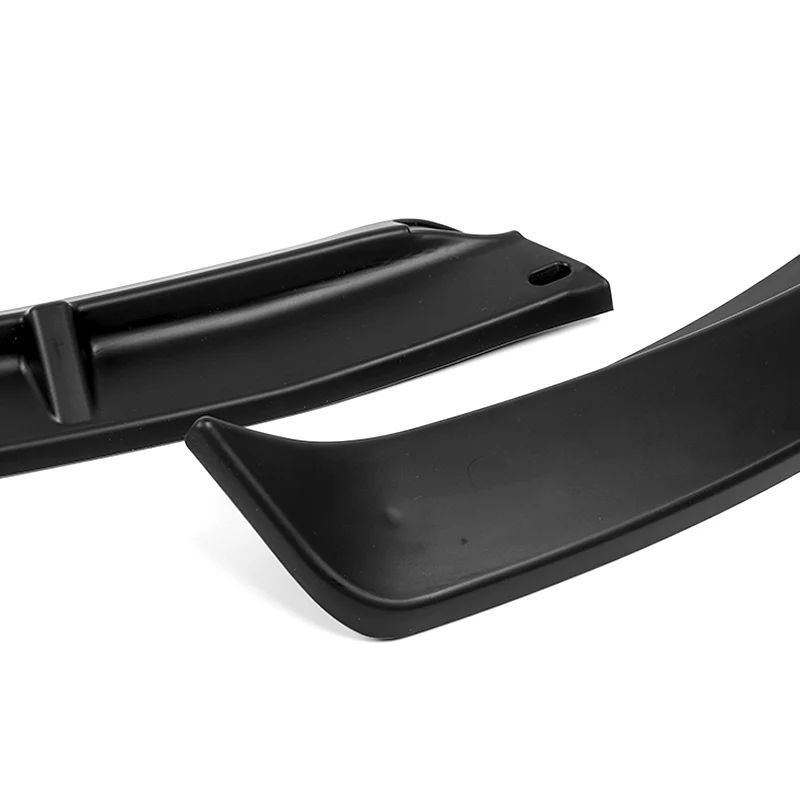 For 2010-2013 Kia Forte STP-Style Matt Black Front Bumper Splitter Spoiler Lip 3-PCS - Image 2