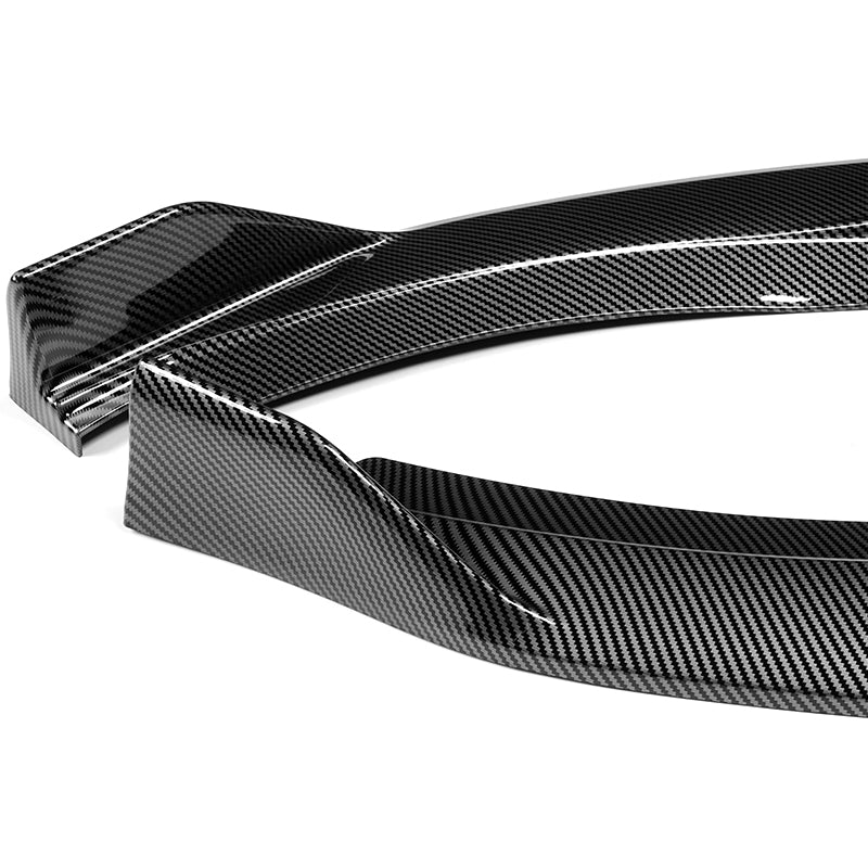 For 2011-2013 Scion TC V-Style 3-PCS Carbon Painted Front Bumper Spoiler Splitter Lip - Image 3