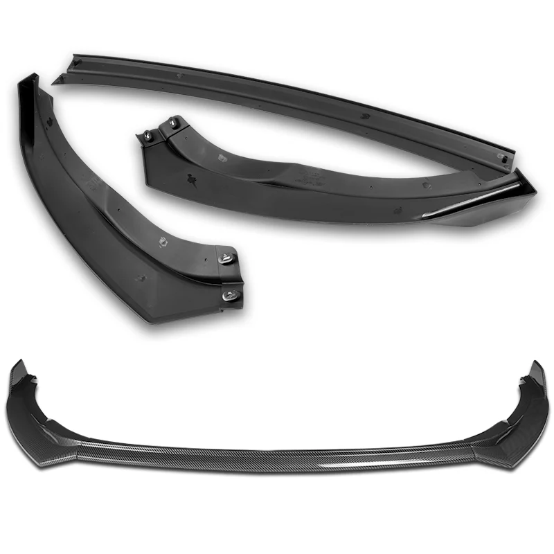 For 2011-2013 Scion TC V-Style 3-PCS Carbon Painted Front Bumper Spoiler Splitter Lip - Image 4