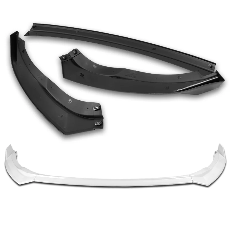 For 2011-2013 Scion TC V-Style 3-PCS Painted White Front Bumper Spoiler Splitter Lip - Image 4