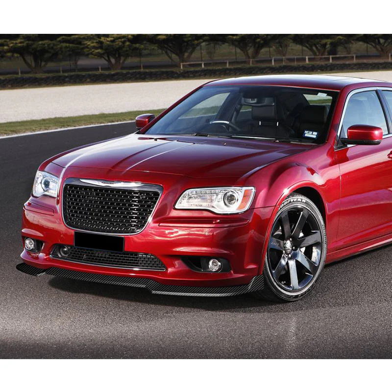For 2012-2014 Chrysler 300 SRT8 3-PCS Carbon Fiber Front Bumper Splitter Spoiler Lip - Image 5
