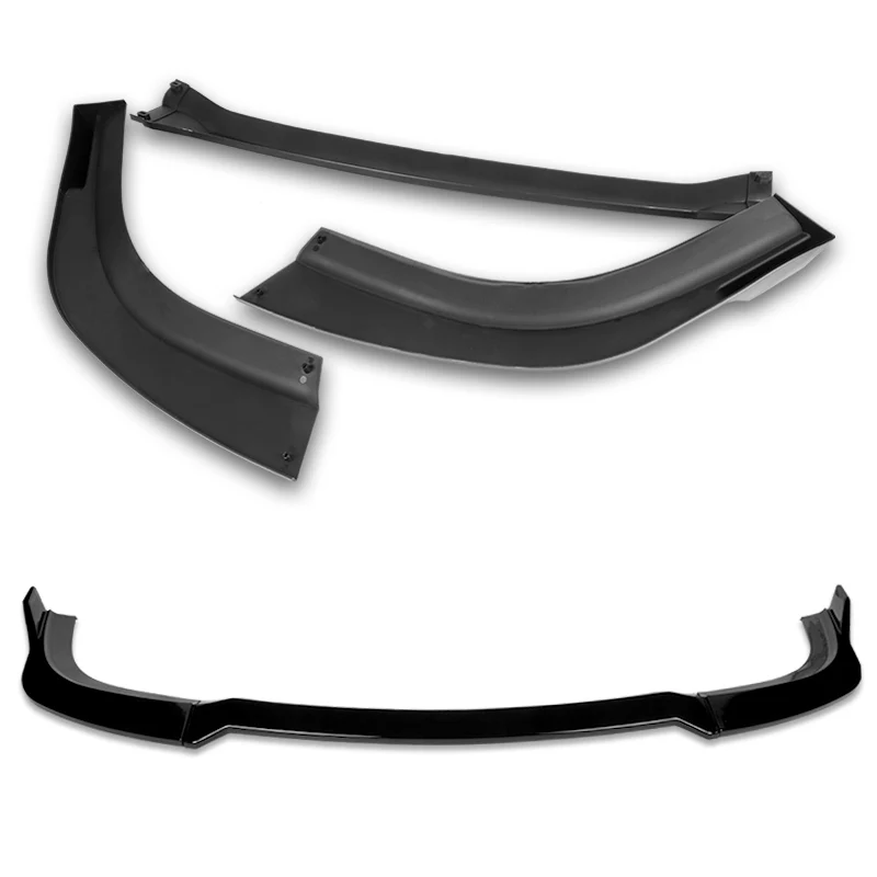 For 2012-2014 Chrysler 300 SRT8  3-PCS  Painted Black Front Bumper Splitter Spoiler Lip - Image 4