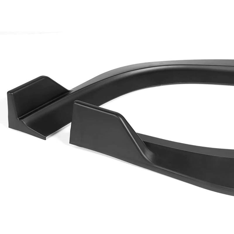 For 2012-2014 Chrysler 300 SRT8 STP-Style 3-PCS Matt Black Front Bumper Spoiler Lip - Image 3