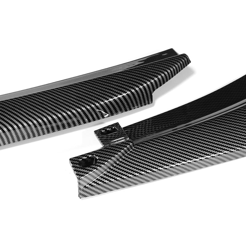 For 2012-2014 Mercedes-Benz W204 C63 AMG 3-PCS Carbon Painted Front Bumper Spoiler Lip - Image 2