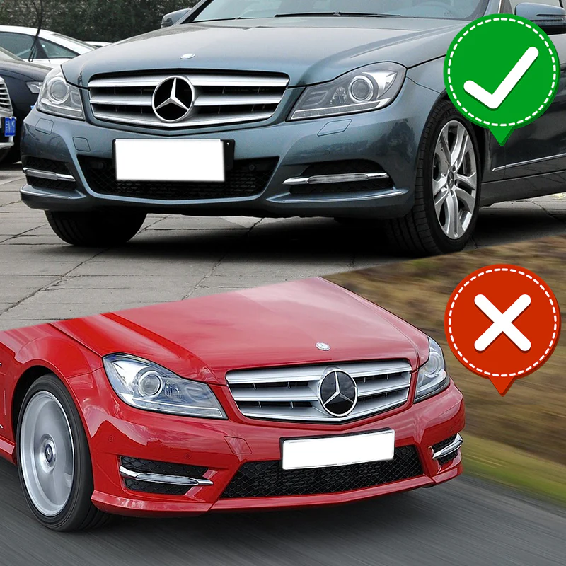 For 2012-2014 Mercedes C-Class W204 Real Carbon Fiber Front Bumper Splitter Spoiler Lip 3PCS - Image 6
