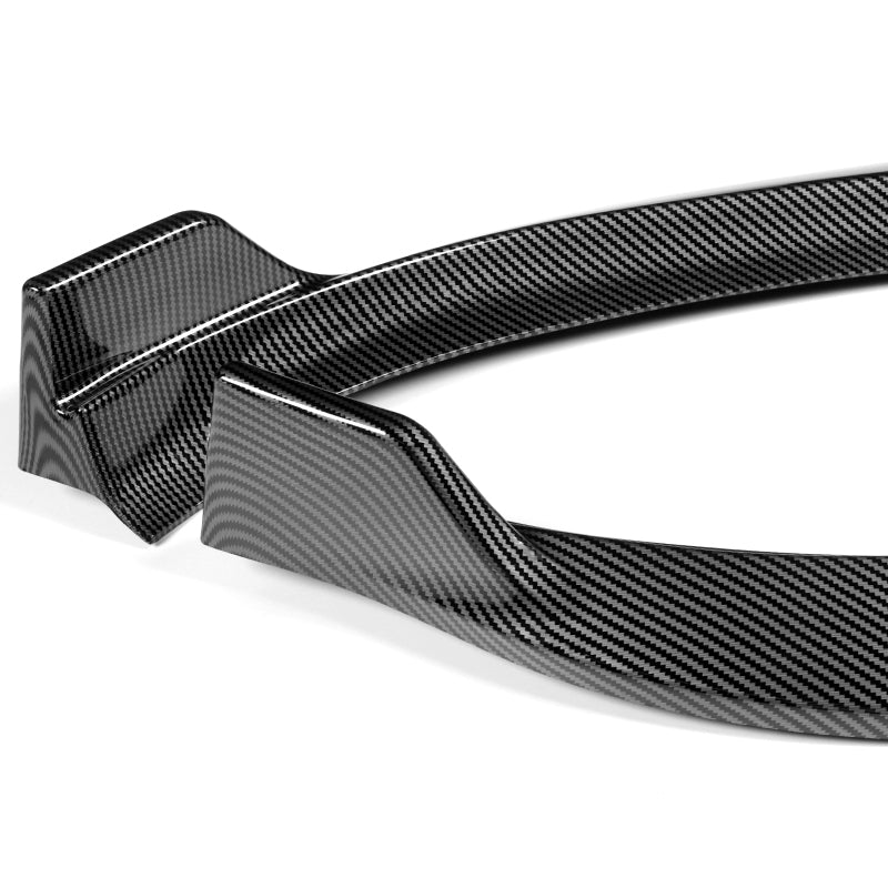 For 2012-2016 Tesla Model S V2 3-PCS Carbon Look Front Bumper Splitter Spoiler Lip - Image 3