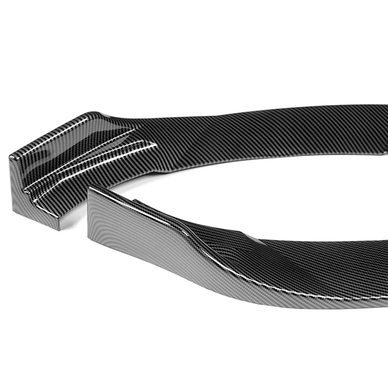 For 2012-2017 Hyundai Veloster Base 3-PCS Carbon Look Front Bumper Body Spoiler Lip - Image 3