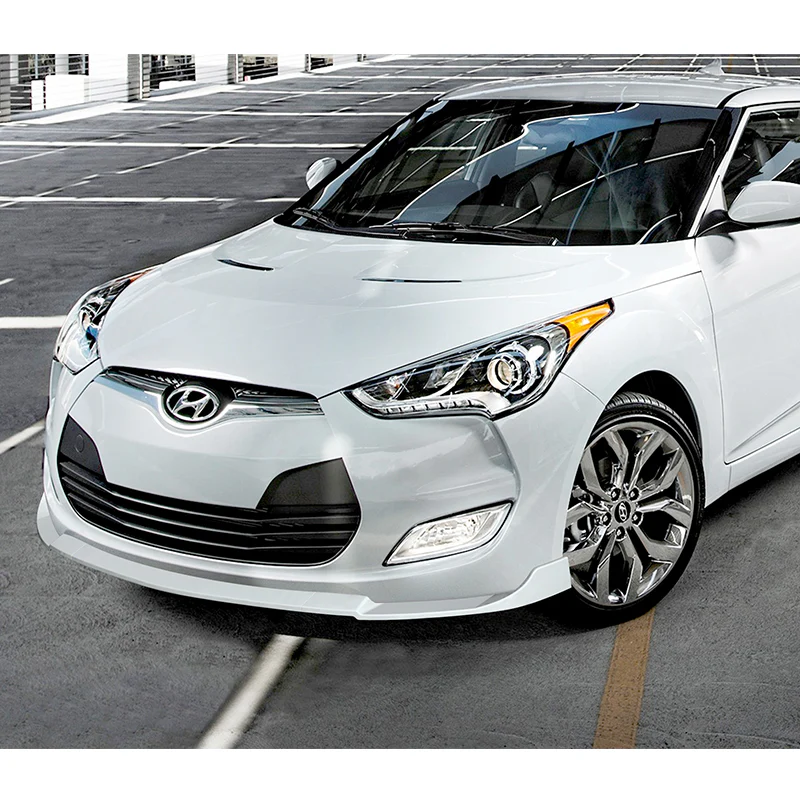 For 2012-2017 Hyundai Veloster Base 3-PCS Painted White Front Bumper Body Spoiler Lip - Image 5