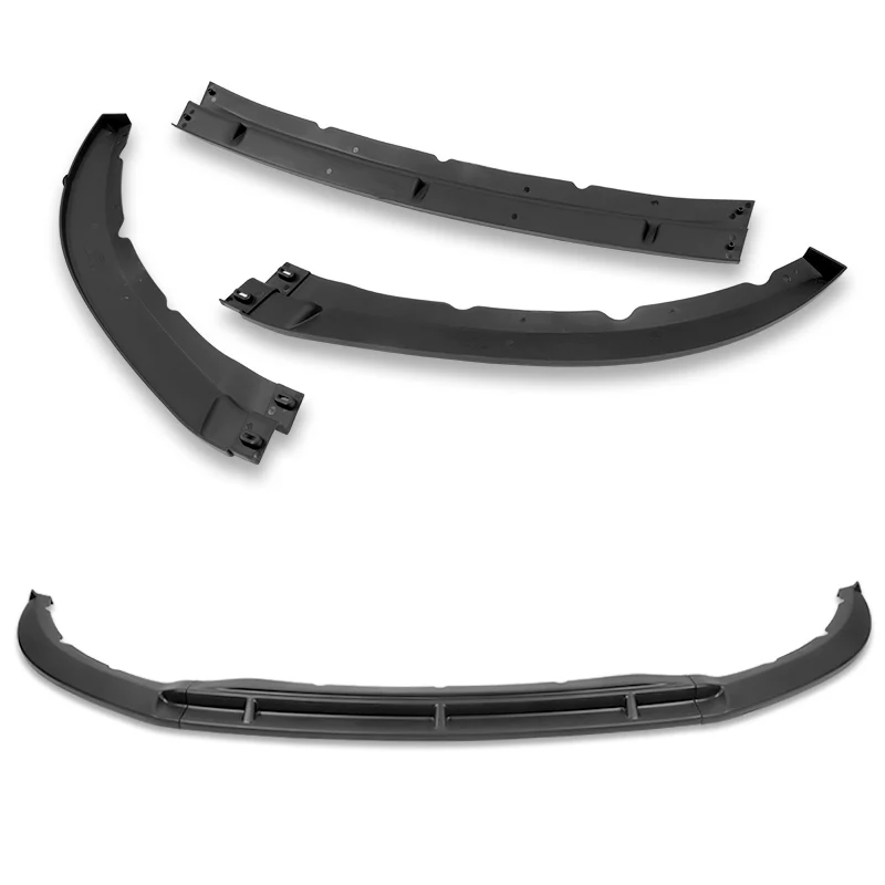 For 2013-2014 Ford Mustang GT-Style 3-PCS Matt Black Front Bumper Body Kit Spoiler Lip - Image 4