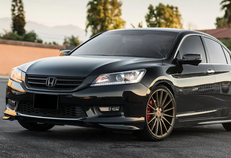 For 2013 - 2015 Honda Accord HFP-Style Front Bumper Body Splitter Spoiler Lip 2PCS -Painted Black - Image 5