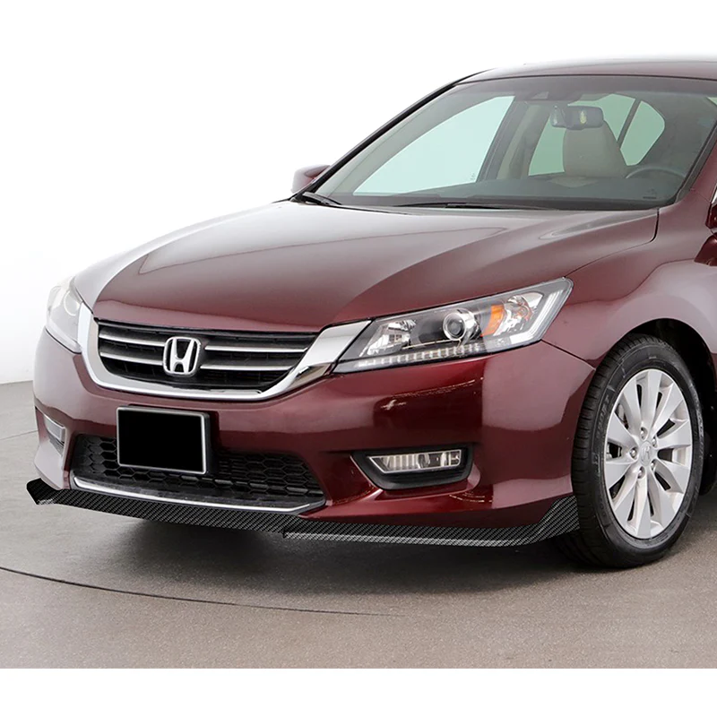 For 2013-2015 Honda Accord Sedan Carbon Look 3-Pcs Front Bumper Splitter Spoiler Lip - Image 5