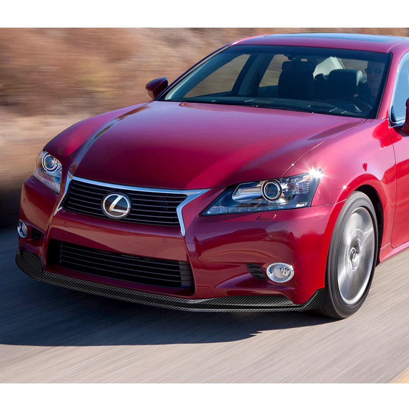 For 2013-2015 Lexus GS350 GS450h Base Carbon 3-pcs Look Front Bumper Spoiler Lip - Image 5