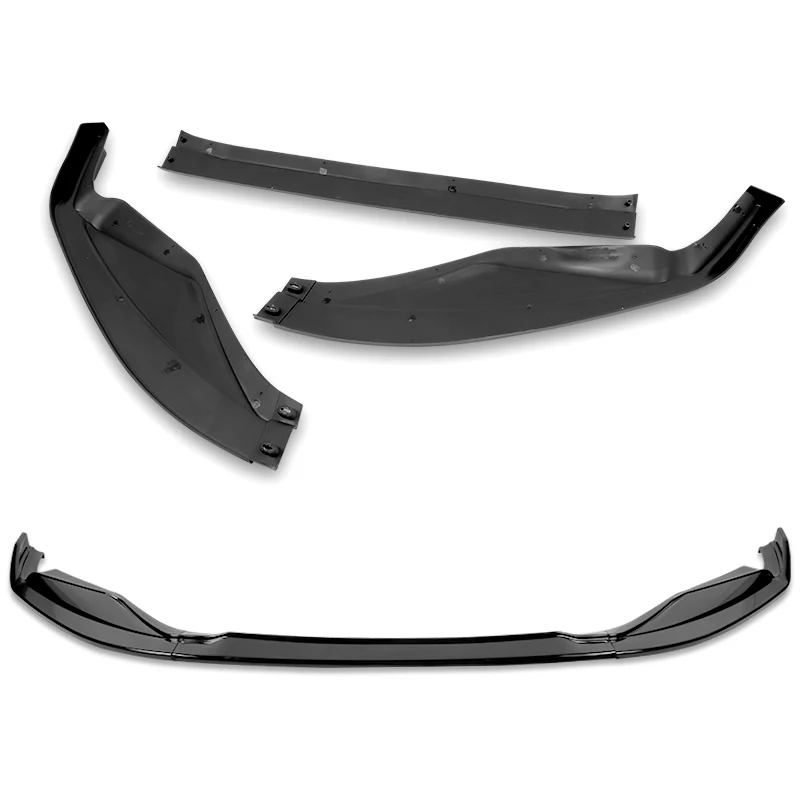 For 2013-2015 Lexus GS350 GS450h F-Sport Painted Black 3-Piece Front Bumper Body Spoiler Splitter Lip Kit - Image 4