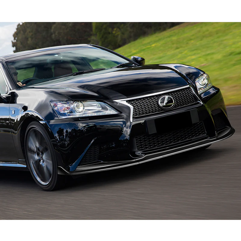 For 2013-2015 Lexus GS350 GS450h F-Sport Painted Black 3-Piece Front Bumper Body Spoiler Splitter Lip Kit - Image 9
