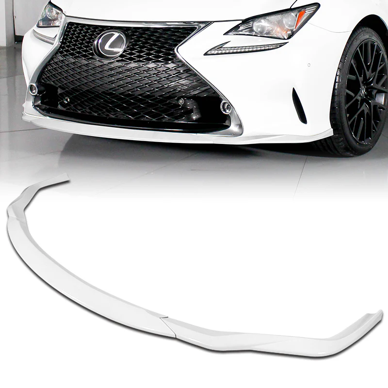 For 2015-2018 Lexus RC300 RC350 AG-Style3-PCS Painted White Front Bumper Spoiler Lip