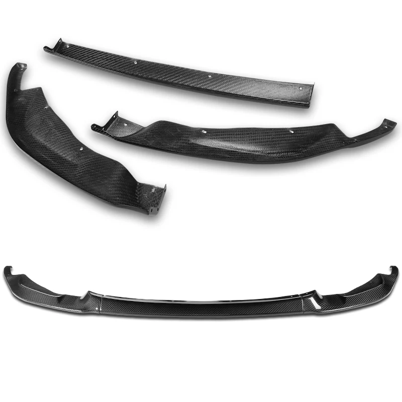For 2015-2019 BMW F80 F82 M3 M4 GT-Style Carbon Fiber Front Bumper Spoiler Lip 3-PCS - Image 4