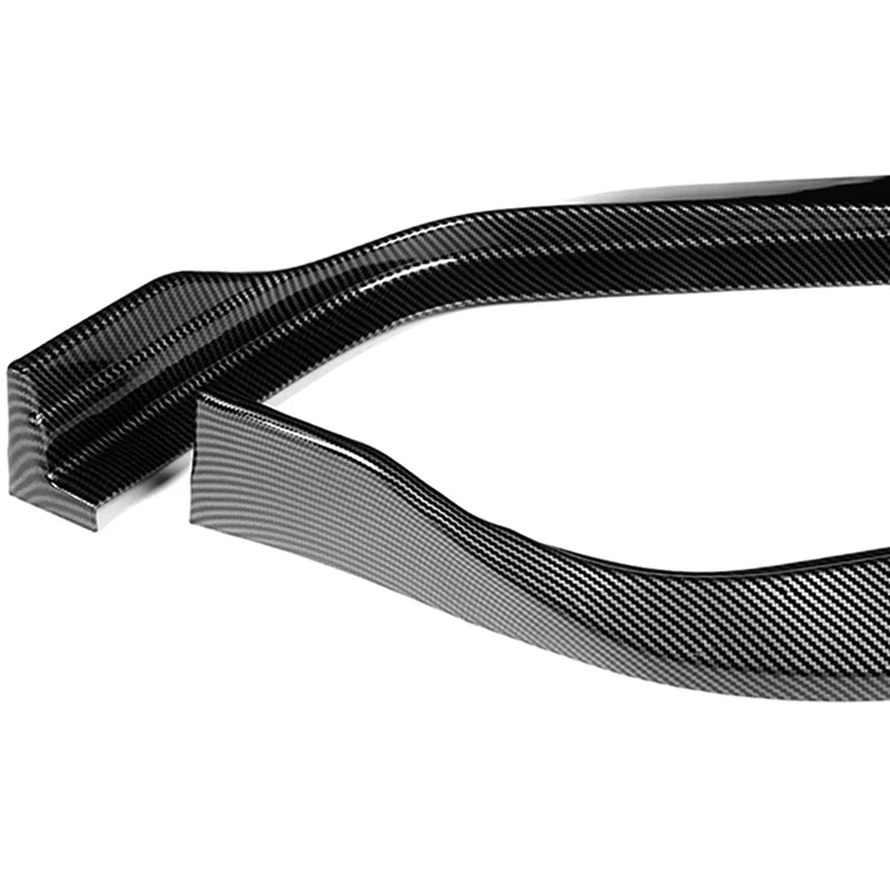For 2016-17 Honda Accord Sedan Painted Carbon Look STP-Style 3-Piece Front Bumper Body Spoiler Splitter Lip Kit + FREE GIFT - Image 3